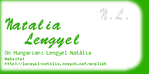 natalia lengyel business card
